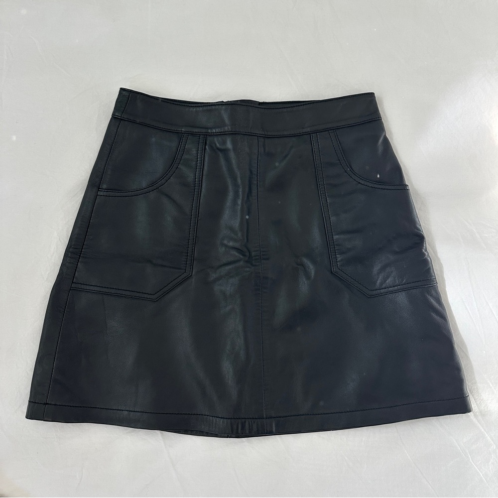 Deadwood Black Leather Skirt